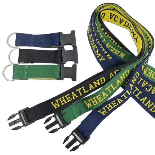 Woven lanyard with buckle