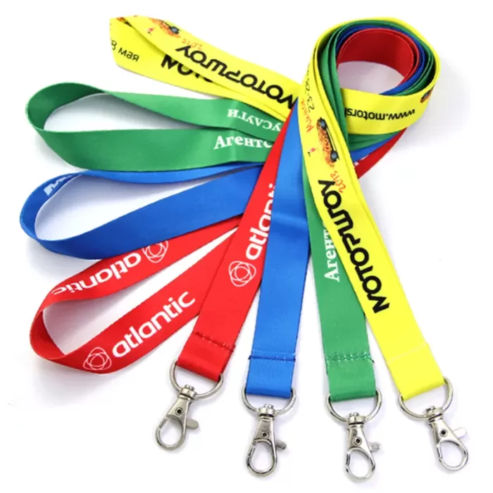 Sublimation printed lanyard with keychain